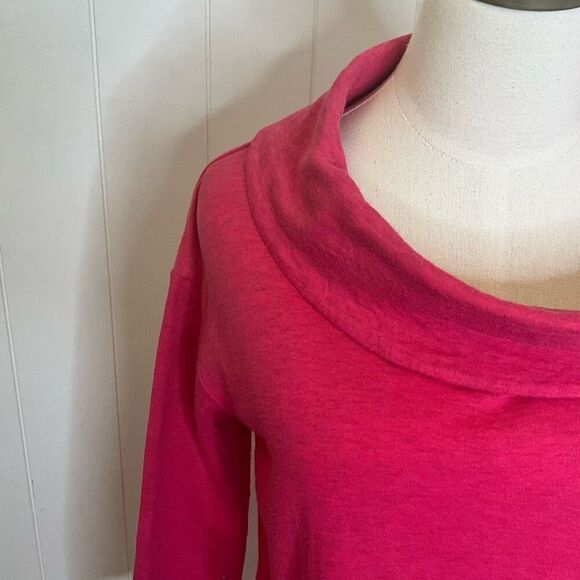 Lulu B Women’s Medium Red Cowl Neck Pullover Sweater Fleece Soft - Picture 3 of 14